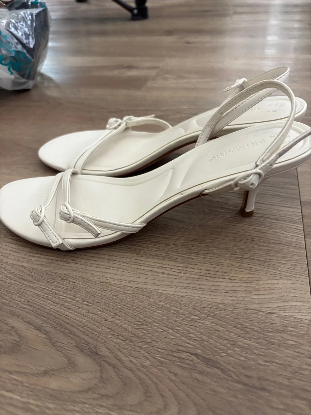 Primark Women’s Cream Minimal Strappy Ankle‑Buckle Sandals